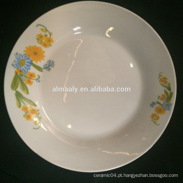 venda por atacado porcelana branca chinesa placa de jantar